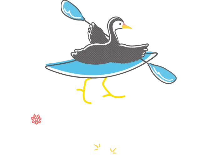 クイナとカヤック