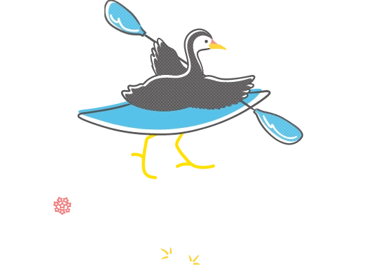 クイナとカヤック西表　ロゴ